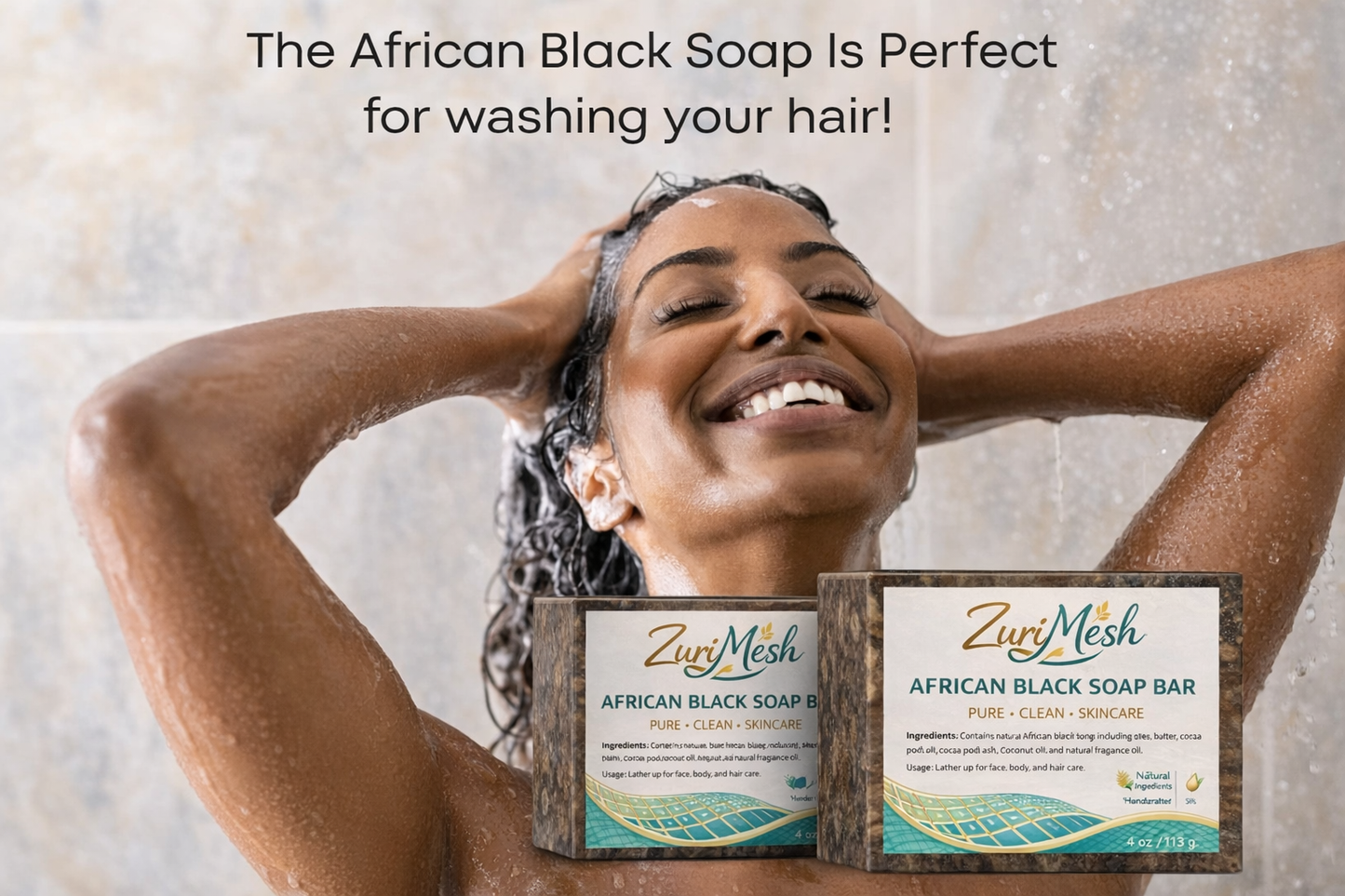 African Black Soap for Dark Spots, Authentic Raw from Ghana, Great for Oily Skin, Rashes, Acne, Eczema, Natural Soap, Face and Body Wash - Cruelty and Paraben Free, 4 Oz