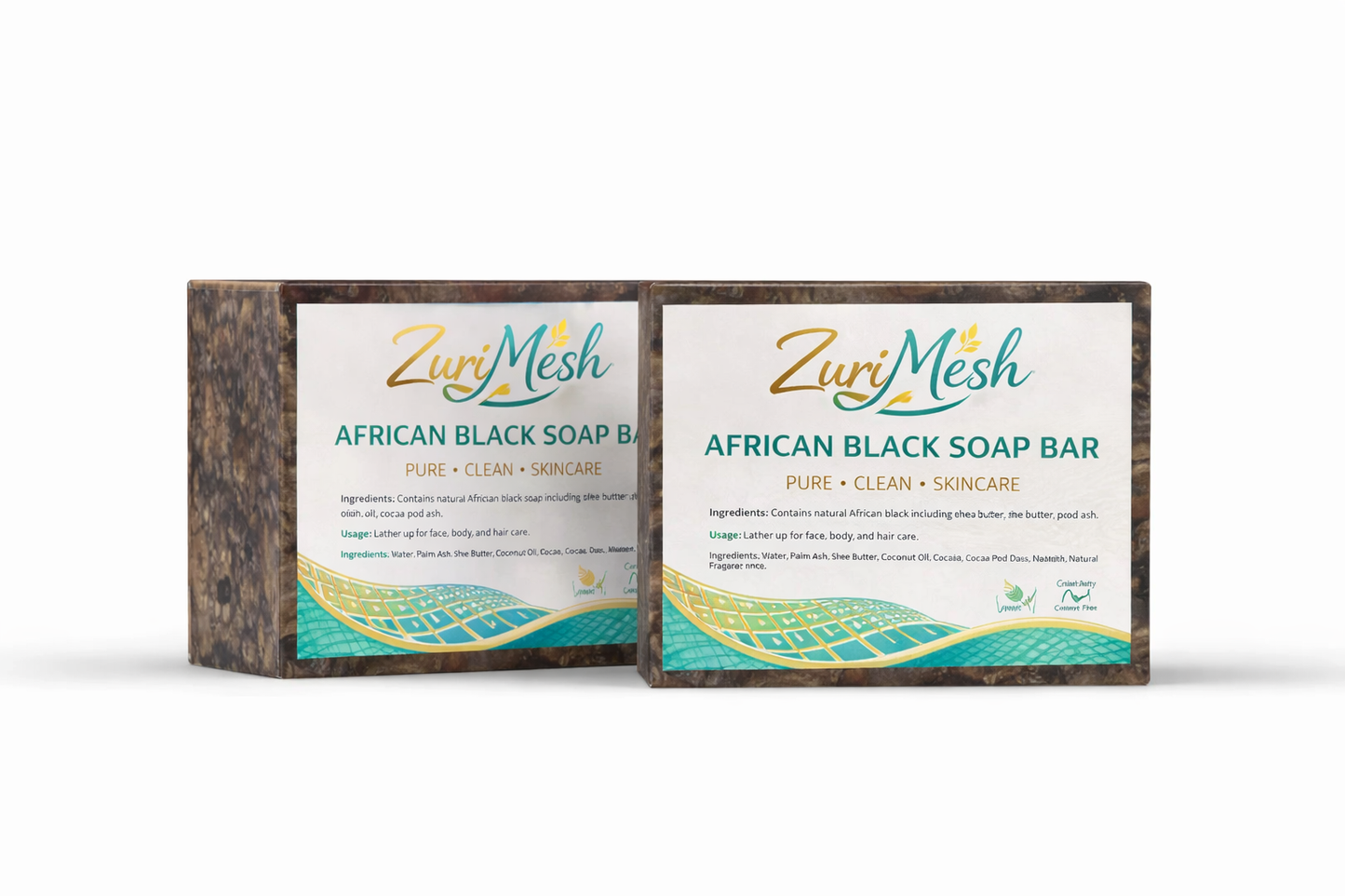 African Black Soap for Dark Spots, Authentic Raw from Ghana, Great for Oily Skin, Rashes, Acne, Eczema, Natural Soap, Face and Body Wash - Cruelty and Paraben Free, 4 Oz