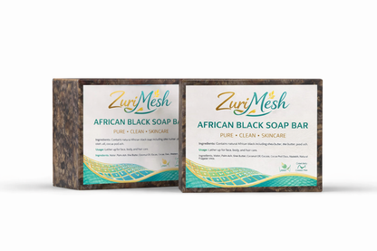 African Black Soap for Dark Spots, Authentic Raw from Ghana, Great for Oily Skin, Rashes, Acne, Eczema, Natural Soap, Face and Body Wash - Cruelty and Paraben Free, 4 Oz