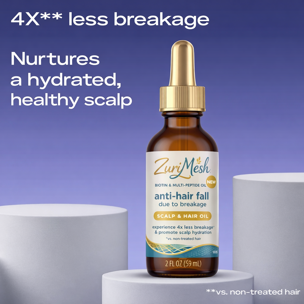 Moisturizing Scalp & Hair Oil Anti-Hair Fall with Biotin & Multi-Peptide, 2 Oz